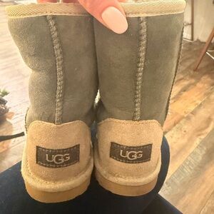 UGG Suede Boots in Gray and Tan